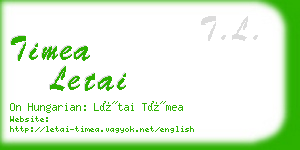 timea letai business card